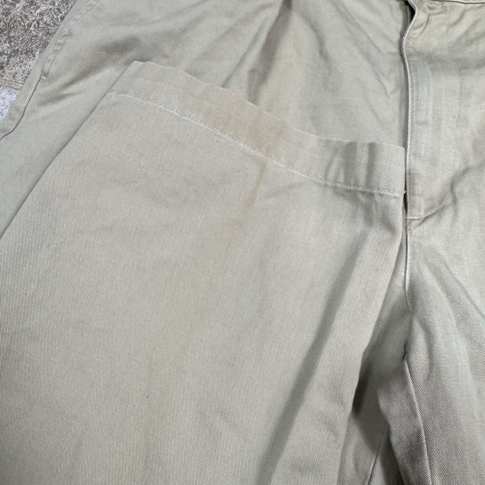 Polo Ralph Lauren 90s Vintage Chino Pants Mens Beige 35x34 Zip Fly Pleated - Picture 6 of 10